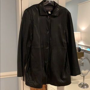 banana republic leather jacket